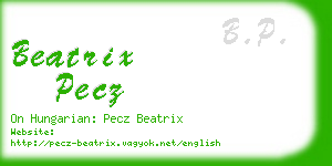 beatrix pecz business card